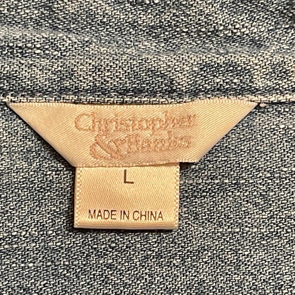 Christopher and Banks Jean Jacket Embroidered Snow Days Womens L 400:S1414 - Picture 15 of 16